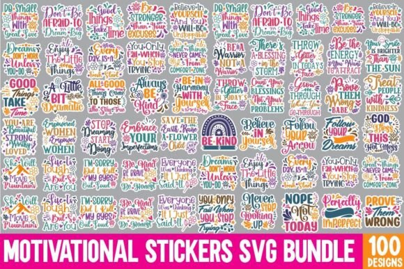 Download Funny Motivational Stickers SVG Bundle - Funny Collection