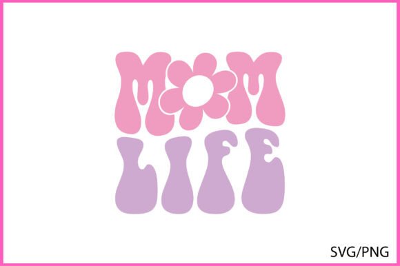 Download MOM LIFE Retro T-shirt Design - Premium Resources